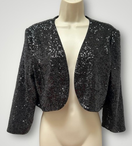 Sequined bolero jacket black - l,