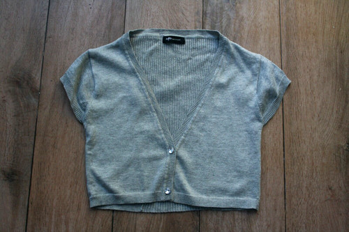 New grey cropped cardigan - new!,