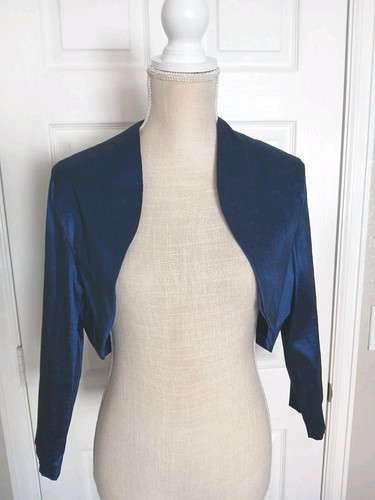 Royal blue taffeta bolero - royal,