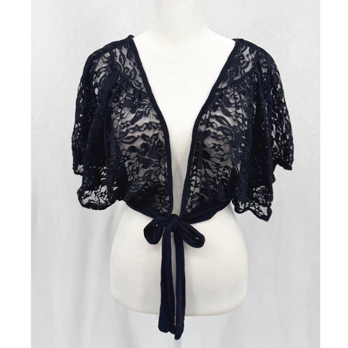 Chocolatte black floral lace - black,