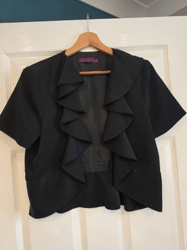 Debut black ruffle - black, bolero