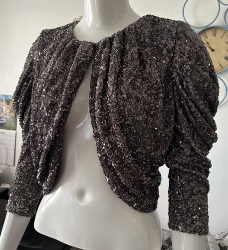 Sequin evening jacket bolero - sequin,