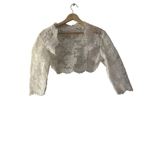 White lace bolero shrug - lace,