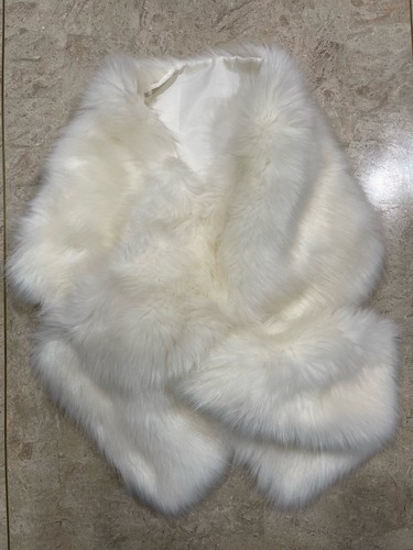 Revelry faux fur white shrug - white,