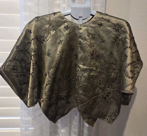 Vintage sequin beaded green - sequin,