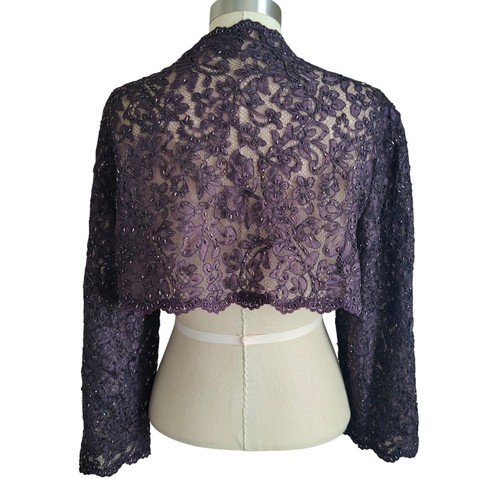 Vintage purple beaded - purple, lace